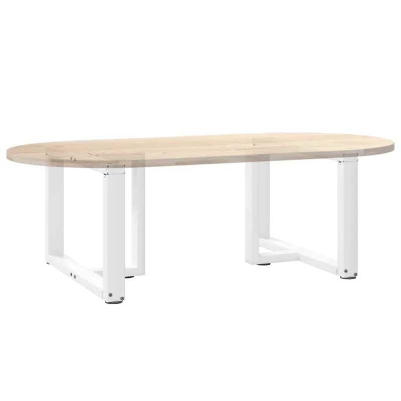 Kavos staliuko kojelės, 2 vnt., baltos, 60x25x(42-43) cm, plienas