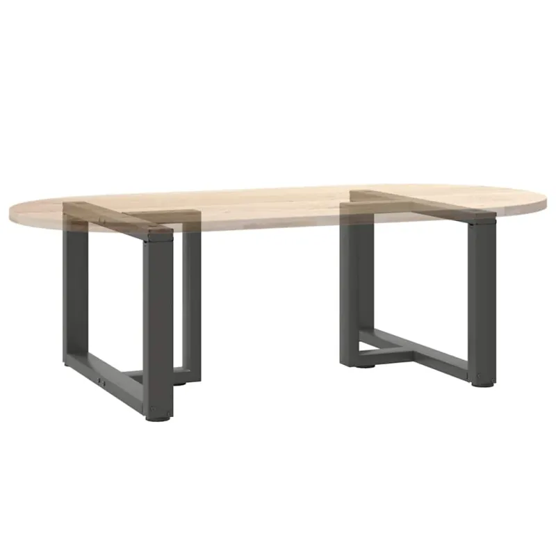 Kavos staliuko kojelės, T formos, 2 vnt., antracito spalvos, 60x25x(42-43) cm, plienas