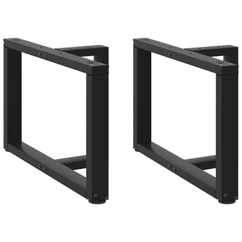 Kavos staliuko kojelės, 2 vnt., juodos, 70x25x(42-43) cm, plienas