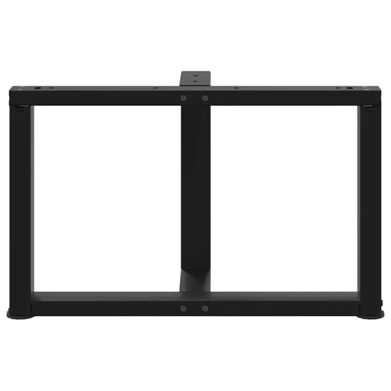 Kavos staliuko kojelės, 2 vnt., juodos, 70x25x(42-43) cm, plienas