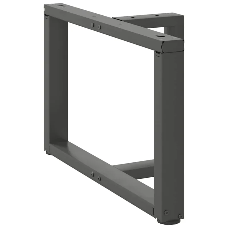 Kavos staliuko kojelės, 2 vnt., antracito spalvos, 70x25x(42-43) cm, plienas
