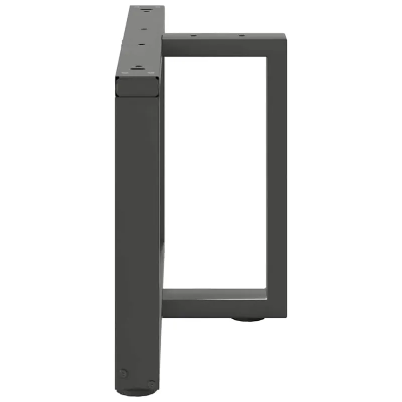 Kavos staliuko kojelės, 2 vnt., antracito spalvos, 70x25x(42-43) cm, plienas