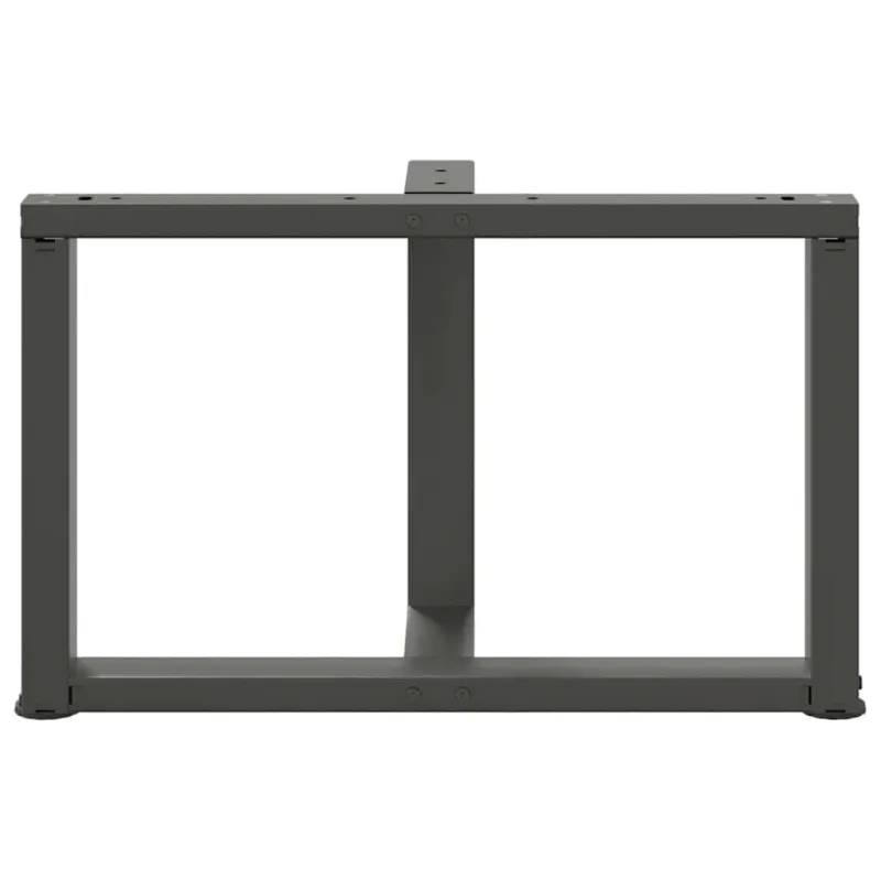 Kavos staliuko kojelės, 2 vnt., antracito spalvos, 70x25x(42-43) cm, plienas