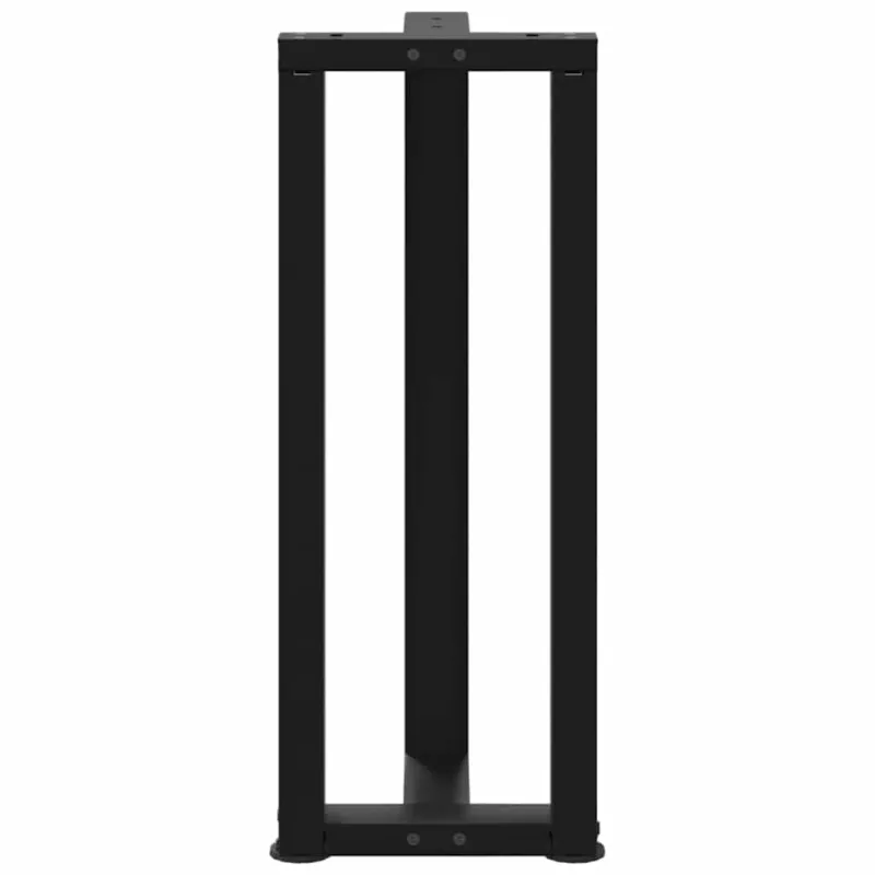 Konsolinio staliuko kojelės, T formos, 2 vnt., juodos, 25x28x(72-73) cm, plienas
