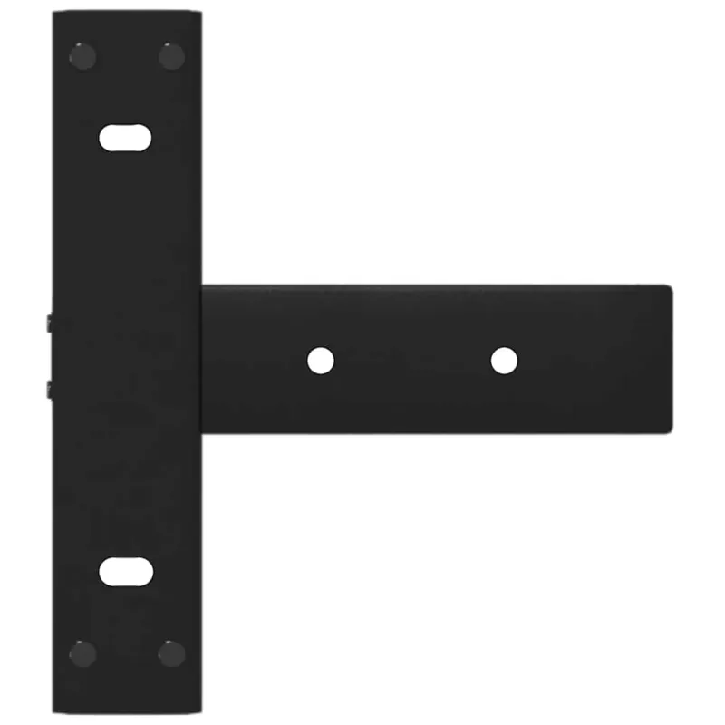 Konsolinio staliuko kojelės, T formos, 2 vnt., juodos, 25x28x(72-73) cm, plienas