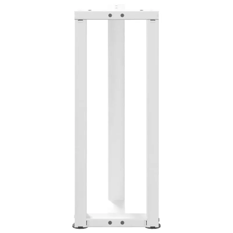 Konsolinio staliuko kojelės, T formos, 2 vnt., baltos, 25x28x(72-73) cm, plienas