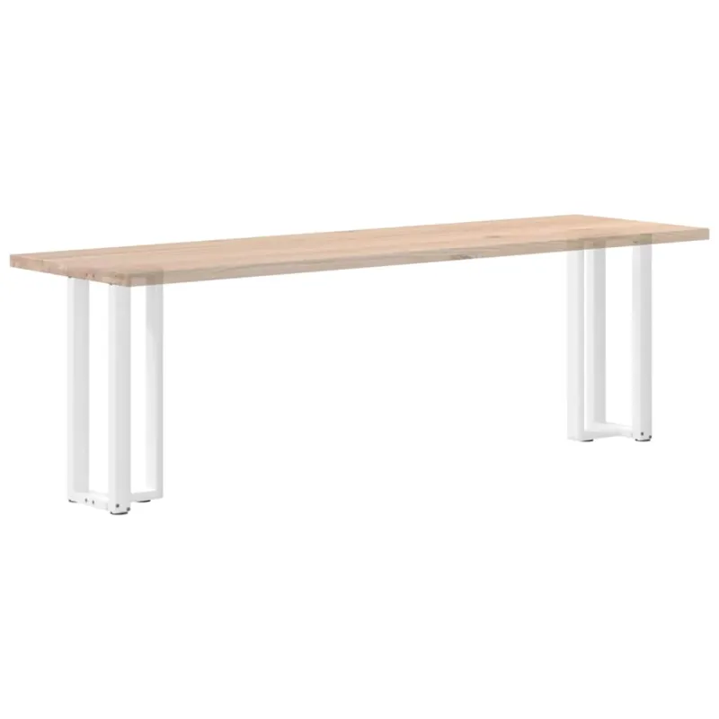 Konsolinio staliuko kojelės, T formos, 2 vnt., baltos, 25x28x(72-73) cm, plienas