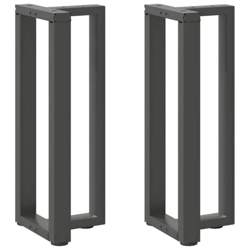 Konsolinio stalo kojos, T formos, 2 vnt., antracito spalvos, 25x28x(72-73) cm, plienas