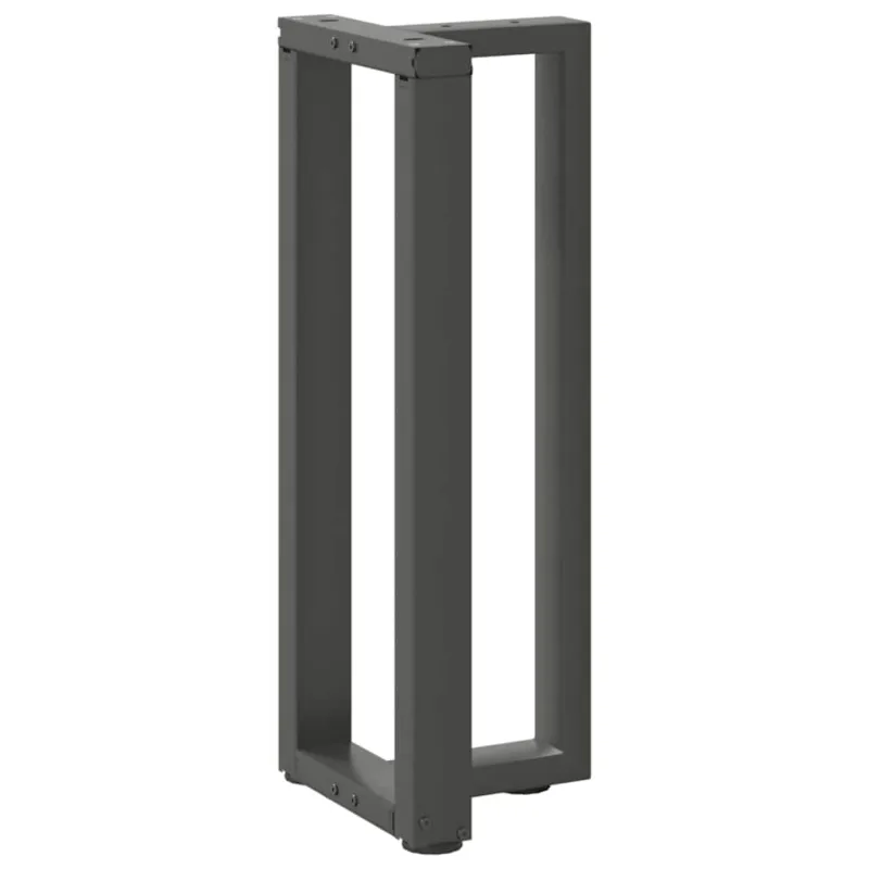 Konsolinio stalo kojos, T formos, 2 vnt., antracito spalvos, 25x28x(72-73) cm, plienas