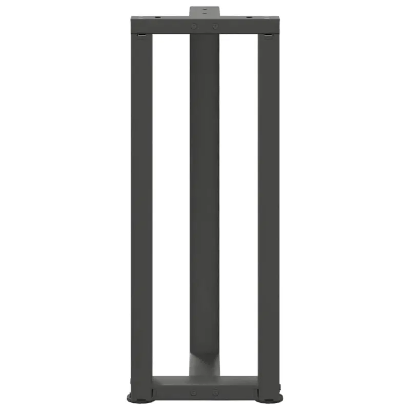 Konsolinio stalo kojos, T formos, 2 vnt., antracito spalvos, 25x28x(72-73) cm, plienas