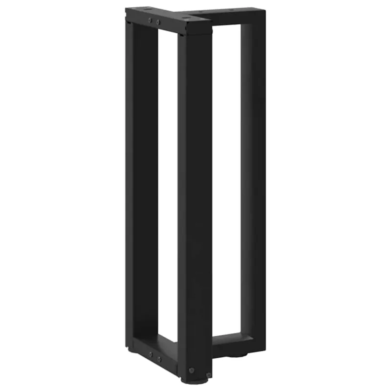 Konsolinio staliuko kojelės, T formos, 2 vnt., juodos, 38x25x(72-73) cm, plienas