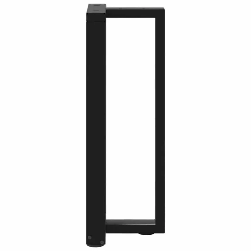Konsolinio staliuko kojelės, T formos, 2 vnt., juodos, 38x25x(72-73) cm, plienas