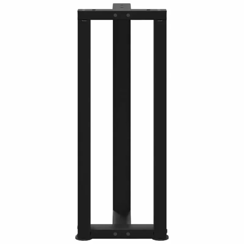 Konsolinio staliuko kojelės, T formos, 2 vnt., juodos, 38x25x(72-73) cm, plienas