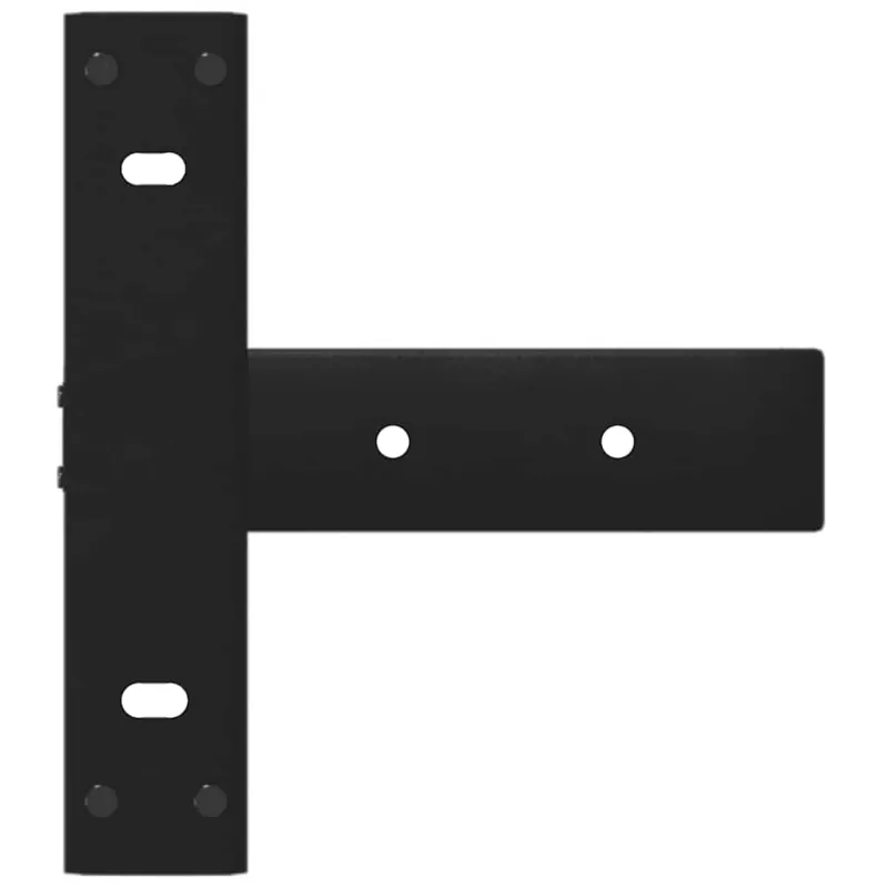 Konsolinio staliuko kojelės, T formos, 2 vnt., juodos, 38x25x(72-73) cm, plienas