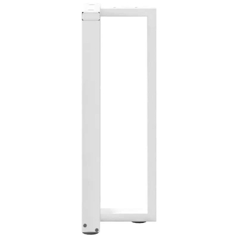 Konsolinio staliuko kojelės, T formos, 2 vnt., baltos, 38x25x(72-73) cm, plienas