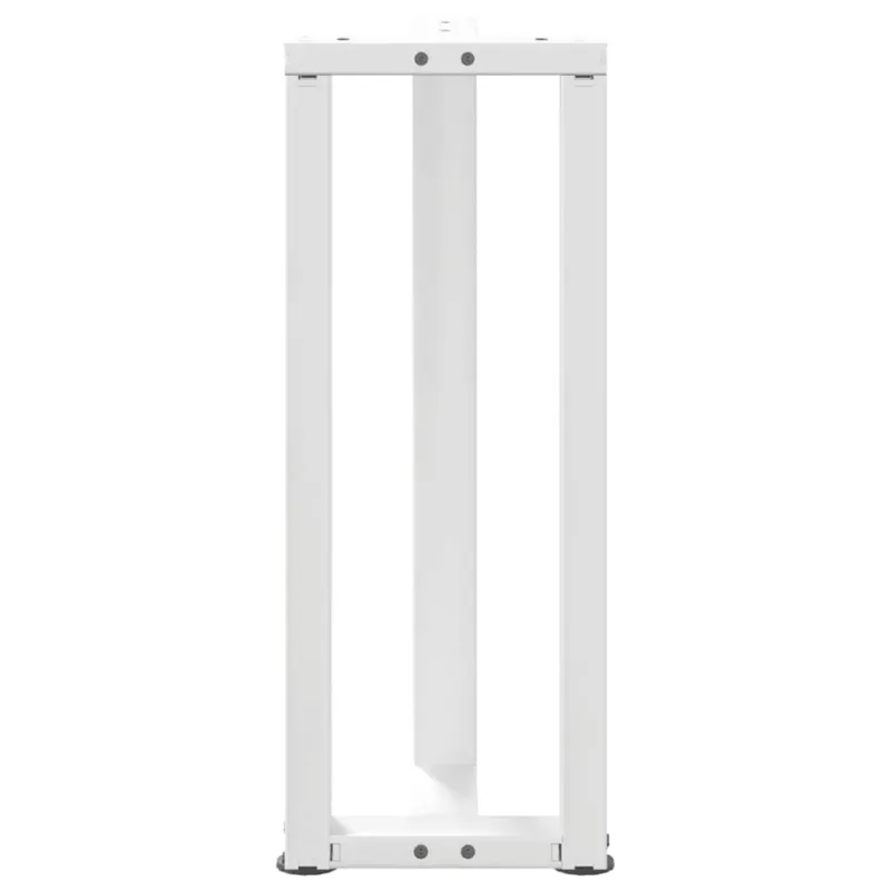 Konsolinio staliuko kojelės, T formos, 2 vnt., baltos, 38x25x(72-73) cm, plienas