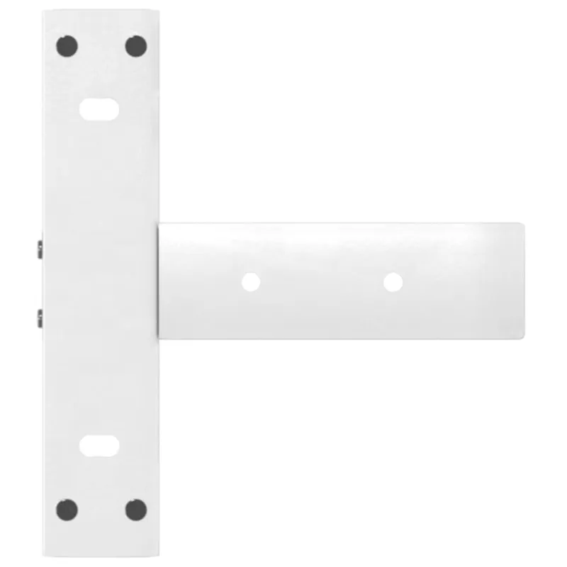 Konsolinio staliuko kojelės, T formos, 2 vnt., baltos, 38x25x(72-73) cm, plienas