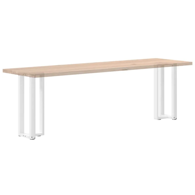 Konsolinio staliuko kojelės, T formos, 2 vnt., baltos, 38x25x(72-73) cm, plienas