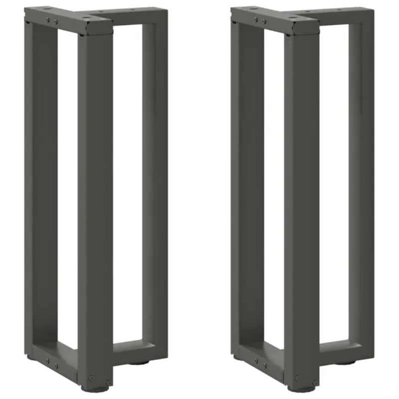 Konsolinio stalo kojos, T formos, 2 vnt., antracito spalvos, 38x25x(72-73) cm, plienas