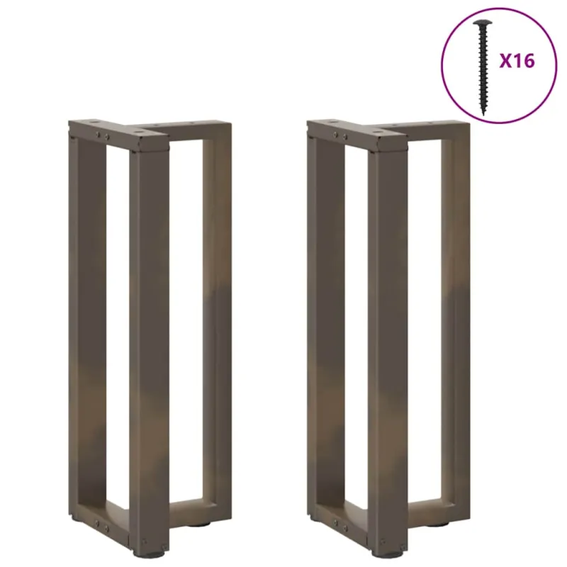 Konsolinio staliuko kojelės, T formos, 2 vnt., juodos, 38x25x(72-73) cm, plienas