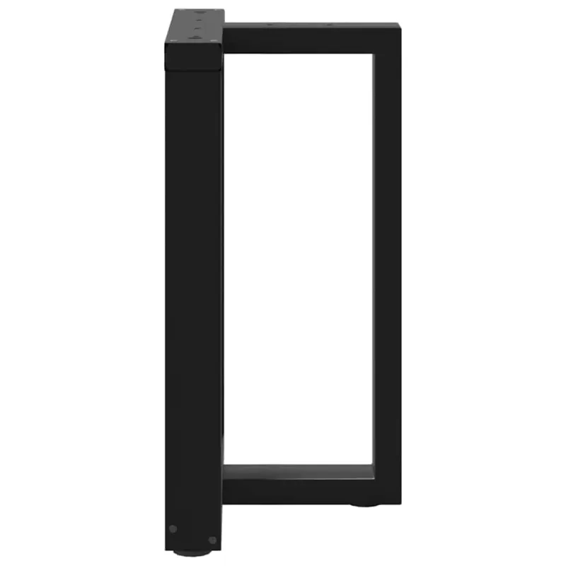 Valgomojo stalo kojelės, T formos, 2 vnt., juodos, 50x35x(72-73) cm, plienas