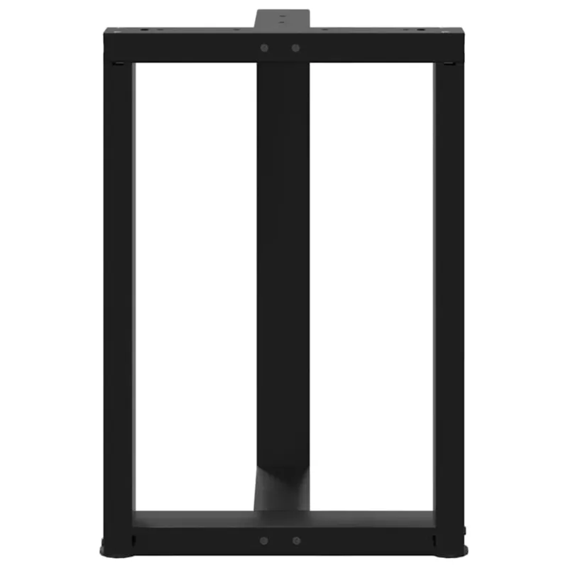 Valgomojo stalo kojelės, T formos, 2 vnt., juodos, 50x35x(72-73) cm, plienas