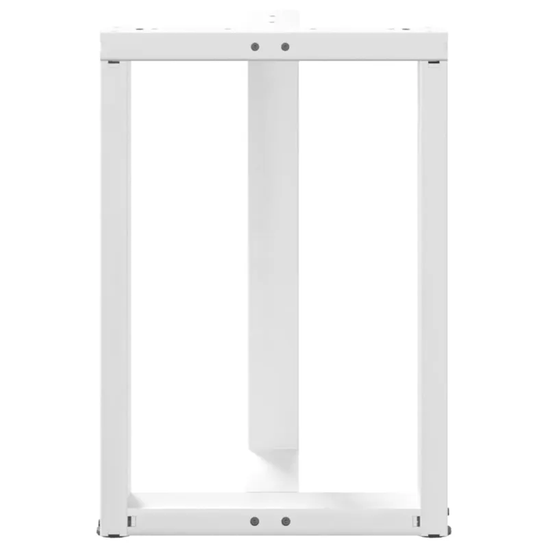 Valgomojo stalo kojelės, 2 vnt., baltos, 50x35x(72-73) cm, plienas, T formos