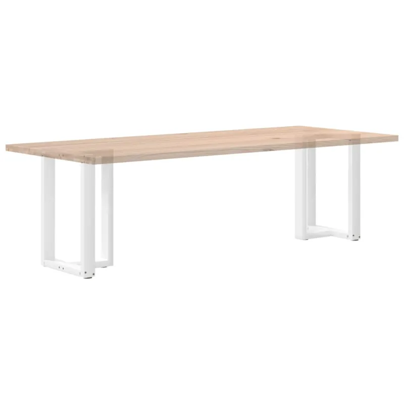 Valgomojo stalo kojelės, 2 vnt., baltos, 50x35x(72-73) cm, plienas, T formos