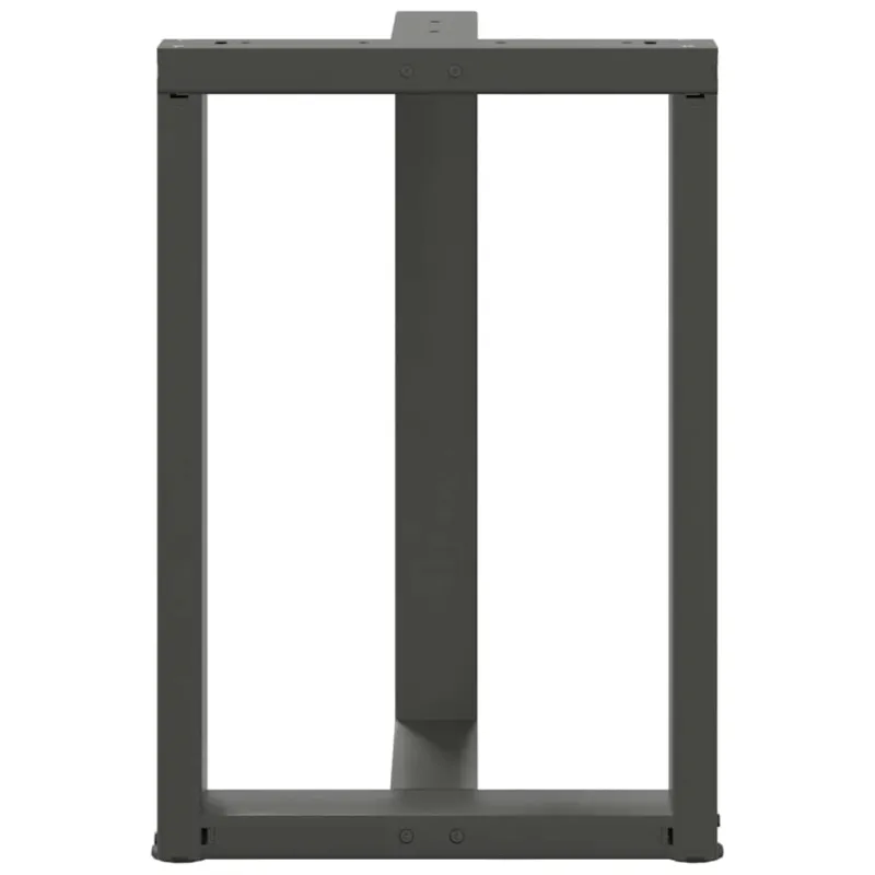 Valgomojo stalo kojos, T formos, 2 vnt., antracito spalvos, 50x35x(72-73) cm, plienas