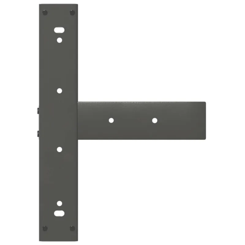 Valgomojo stalo kojos, T formos, 2 vnt., antracito spalvos, 50x35x(72-73) cm, plienas