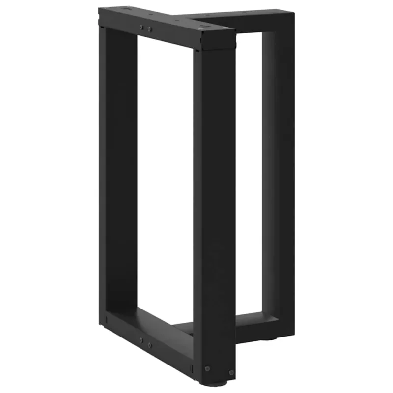 Valgomojo stalo kojelės, 2 vnt., juodos, 60x35x(72-73) cm, plienas