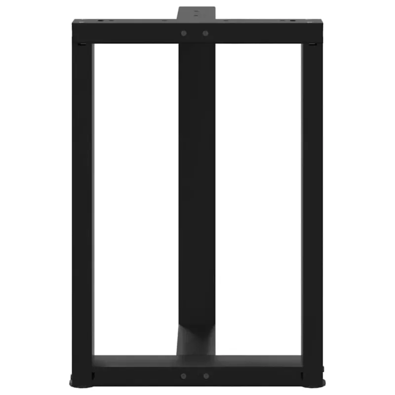 Valgomojo stalo kojelės, 2 vnt., juodos, 60x35x(72-73) cm, plienas