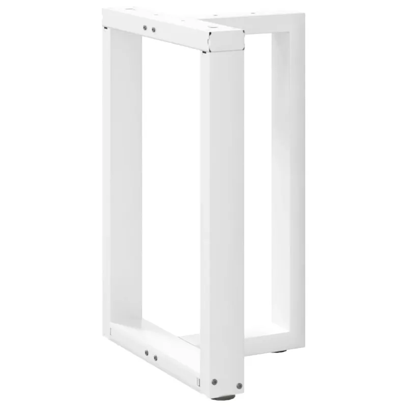 Valgomojo stalo kojelės, 2 vnt., baltos, 60x35x(72-73) cm, plienas, T formos