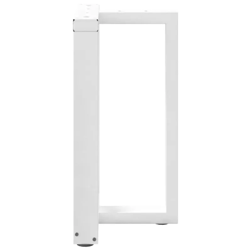 Valgomojo stalo kojelės, 2 vnt., baltos, 60x35x(72-73) cm, plienas, T formos