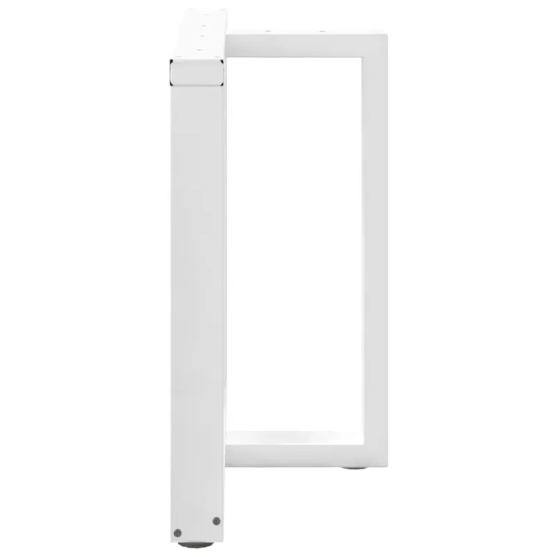 Valgomojo stalo kojelės, 2 vnt., baltos, 70x35x(72-73) cm, plienas, T formos