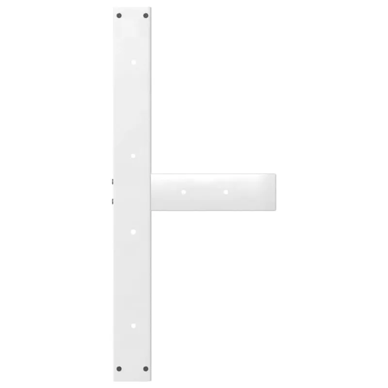 Valgomojo stalo kojelės, 2 vnt., baltos, 70x35x(72-73) cm, plienas, T formos