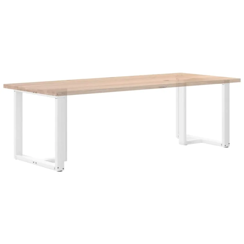 Valgomojo stalo kojelės, 2 vnt., baltos, 70x35x(72-73) cm, plienas, T formos