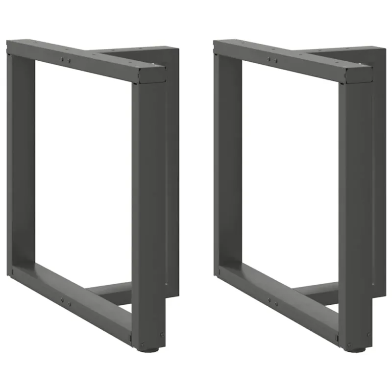 Valgomojo stalo kojos, T formos, 2 vnt., antracito spalvos, 70x35x(72-73) cm, plienas