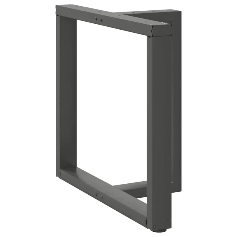 Valgomojo stalo kojos, T formos, 2 vnt., antracito spalvos, 70x35x(72-73) cm, plienas