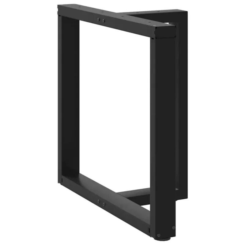 Valgomojo stalo kojelės, 2 vnt., juodos, 80x35x(72-73) cm, plienas