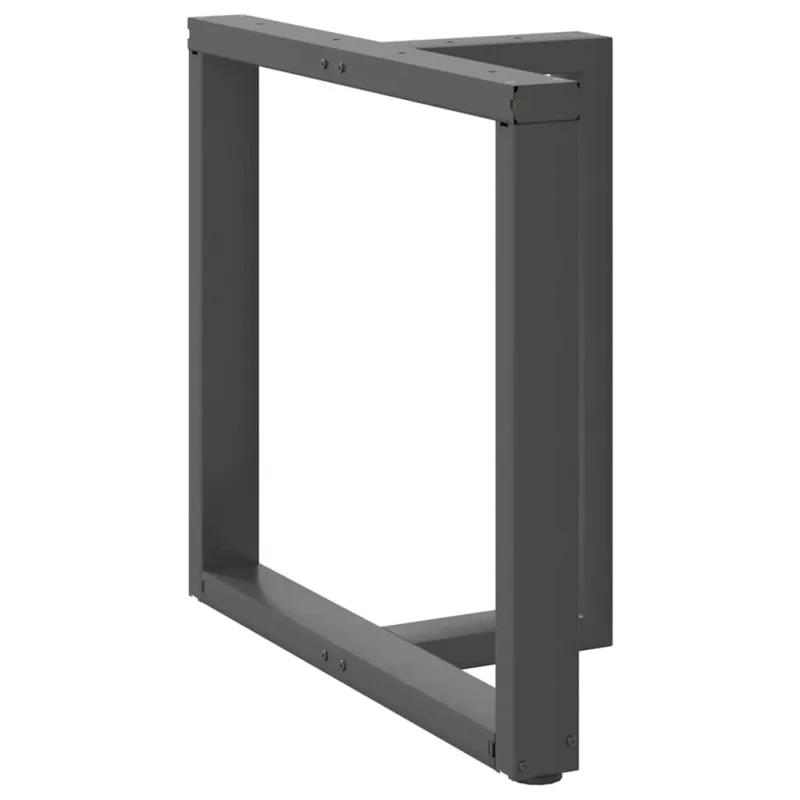 Valgomojo stalo kojos, T formos, 2 vnt., antracito spalvos, 80x35x(72-73) cm, plienas