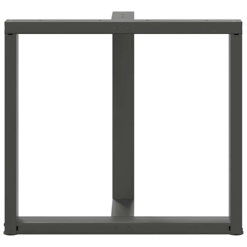 Valgomojo stalo kojos, T formos, 2 vnt., antracito spalvos, 80x35x(72-73) cm, plienas