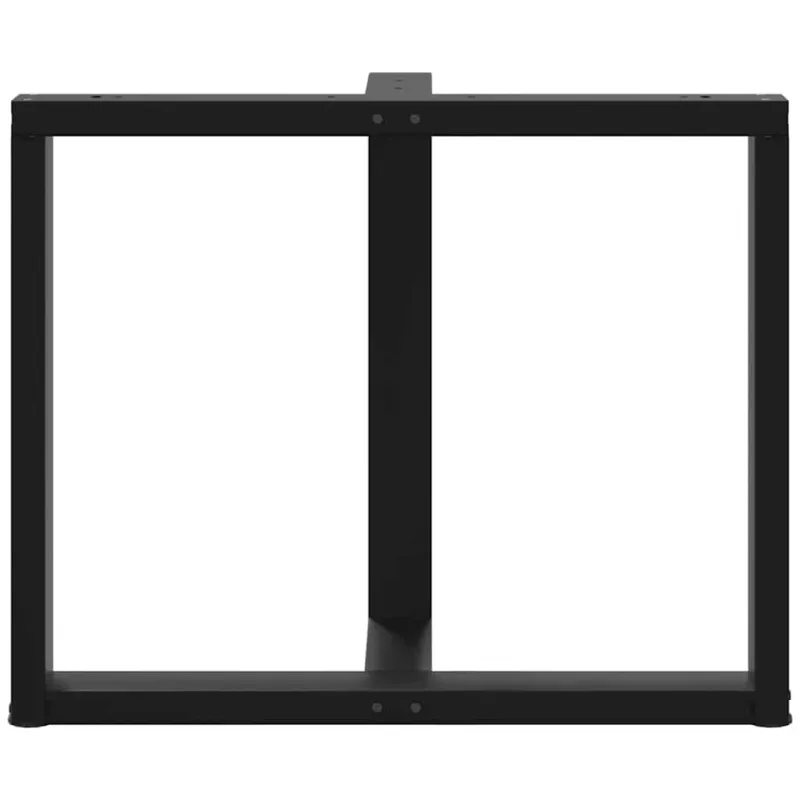 Valgomojo stalo kojelės, 2 vnt., juodos, 90x35x(72-73) cm, plienas