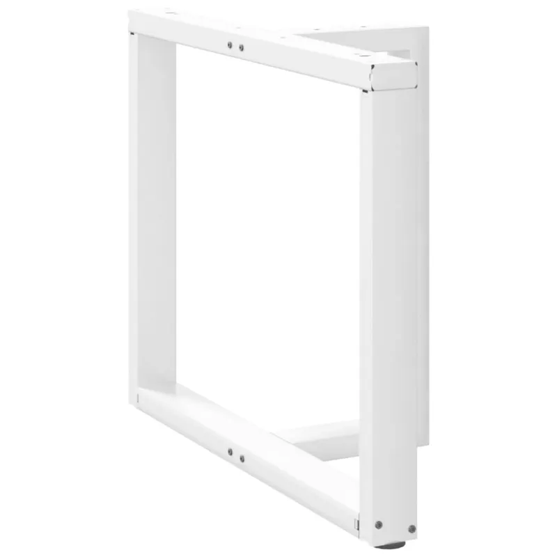 Valgomojo stalo kojelės, 2 vnt., baltos, 90x35x(72-73) cm, plienas, T formos