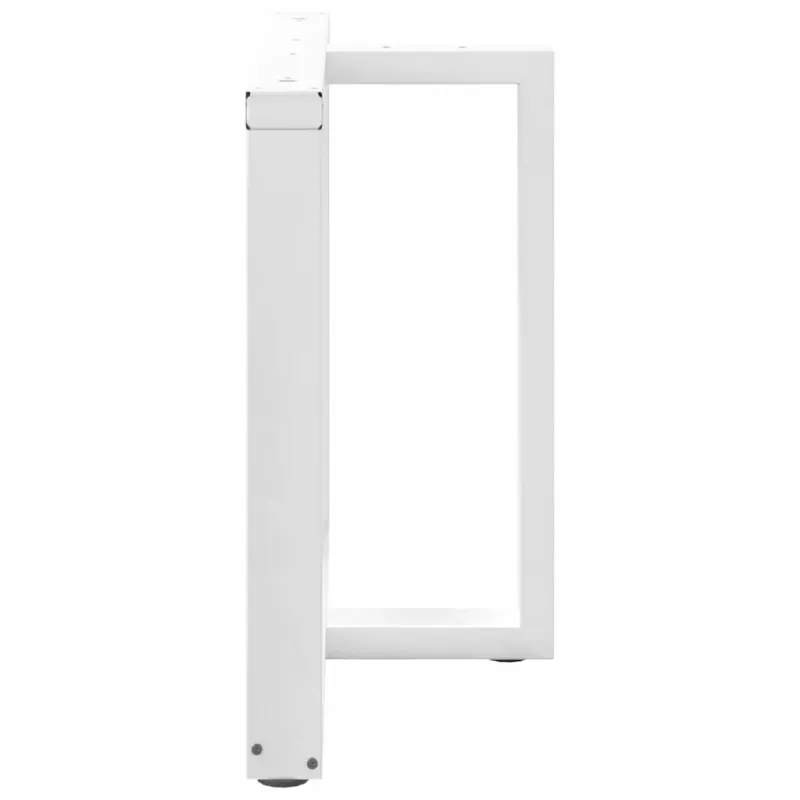 Valgomojo stalo kojelės, 2 vnt., baltos, 90x35x(72-73) cm, plienas, T formos