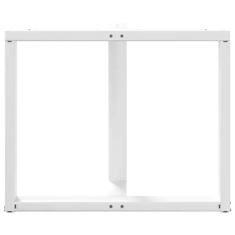 Valgomojo stalo kojelės, 2 vnt., baltos, 90x35x(72-73) cm, plienas, T formos