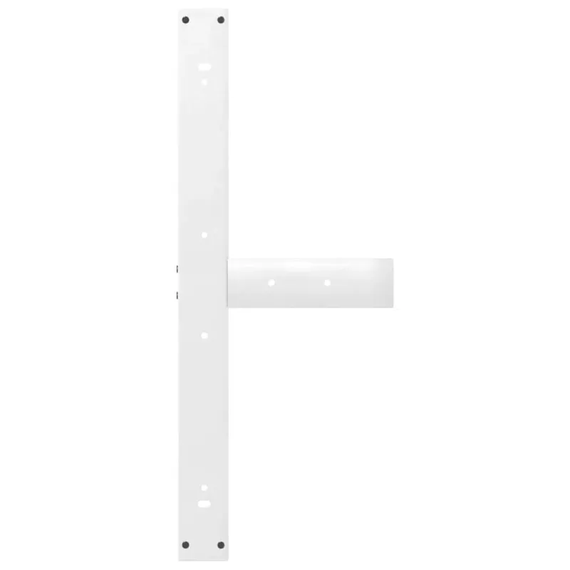 Valgomojo stalo kojelės, 2 vnt., baltos, 90x35x(72-73) cm, plienas, T formos