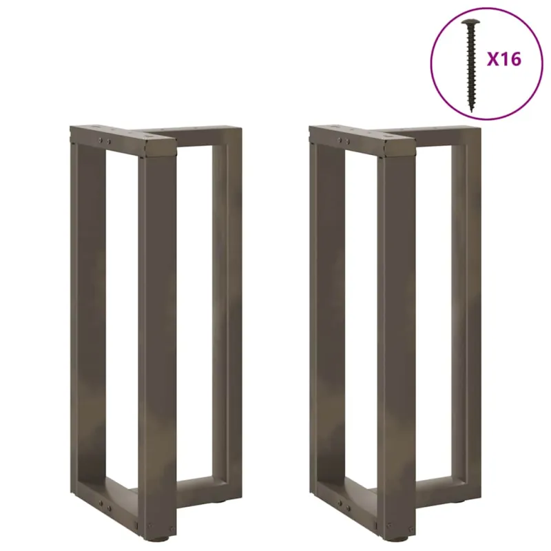 Baro stalo kojos, T formos, 2 vnt., juodos, 50x35x(90-91) cm, plienas