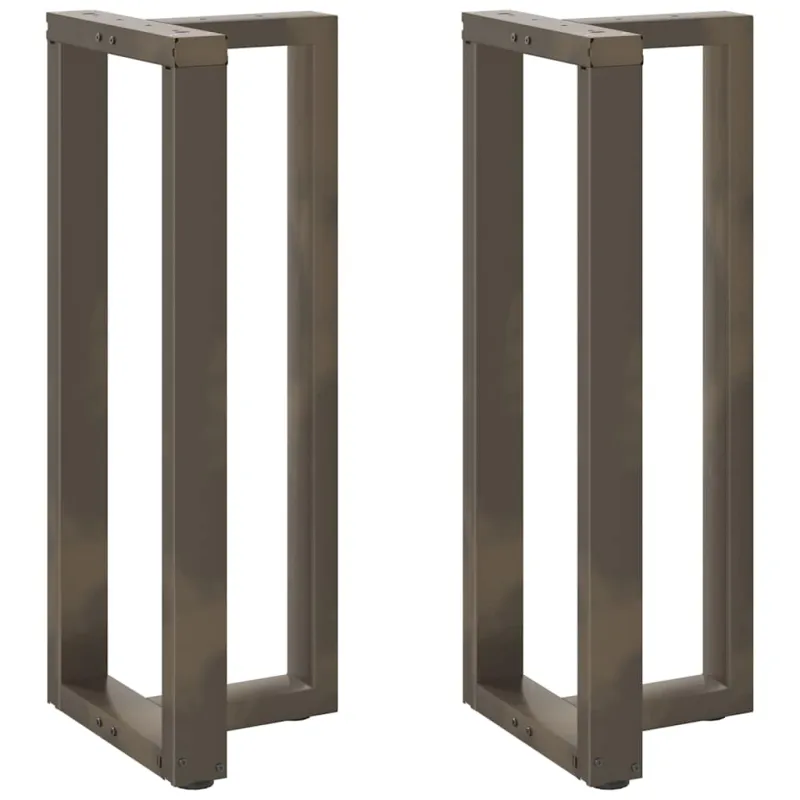 Baro stalo kojos, T formos, 2 vnt., juodos, 40x35x(100-101) cm, plienas