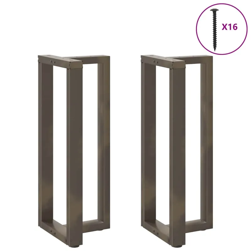 Baro stalo kojos, T formos, 2 vnt., juodos, 40x35x(100-101) cm, plienas